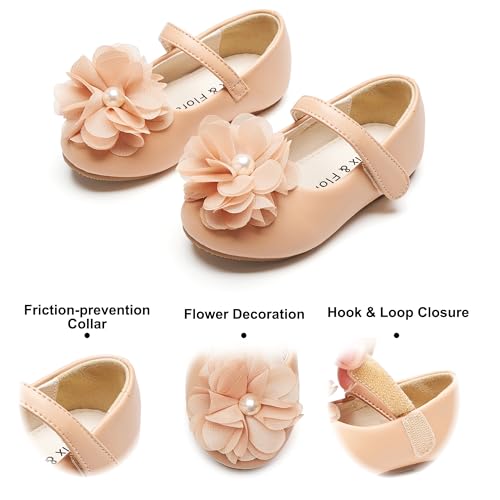 Image of Felix & Flora Toddler Flower Girl Dress Shoes - Girl Ballet Flats Party School Shoes Wedding