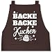 Produktbild Shirtracer Schürze mit Motiv - Backe Backe Kuchen - 80 cm x 73 cm (H x B) - Braun - bäcker schürze - X967 - Schürze und Kochschürze für Erwachsene