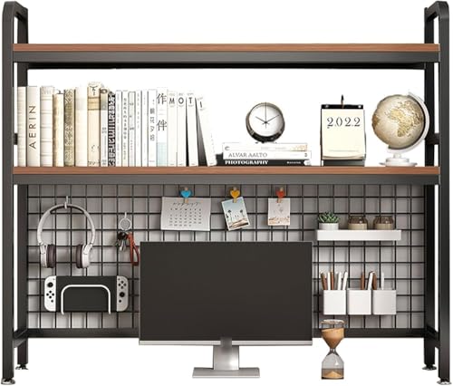 Bibliothèque métallique de bureau pour résoudre le manque de place sur table et comptoir