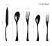 Culterman 20 Piece Black Flatware Silverware Cutlery Sets,unique modern look,Home & Kitchen Stainless Steel Dinnerware/Tableware/Utensils Set For 4,Include Knives/Forks/Spoons Dishwasher Safe