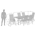 OUTLIV. Jacob Gartenmöbel Set mit 6 Klappsesseln & Tisch