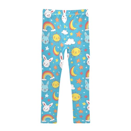 Rabbit Sunstar White Cloud Girls Leggings Athletic Pants Tights Stretch Bottom2