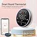 Digital Home Thermostat Smart Thermostat Backlit LED Display 13mm Slim Panel Programmable Design with IP20 Proof Level Smart Thermostat for Home Use (Black)