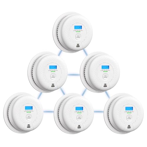 X-Sense Interconnected Smoke and CO Detector Combo SC01-W 6-Pack