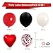 Red and Black Latex Balloons, 50Pcs 12inch Black Red White Party Balloons for Birthday,Wedding,Casino Party, Race Car Party,Valentine's Day Party Events Decorations