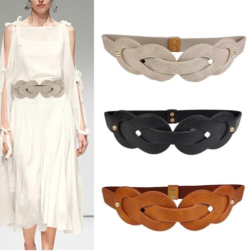 Elastic Waist Belt for Women Ladies Female Stretch Waist Strap with Snap Buckle for Dress Shirt Coat2