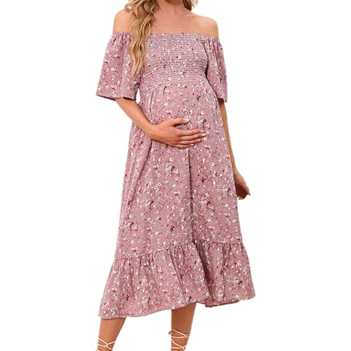 Robe grossesse manche courte ete pour ceremonie et fete de mariage chic