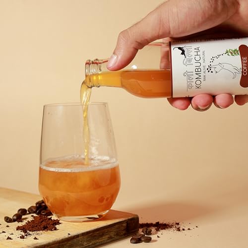 Image of KAALI BILLI Kombucha Coffee | Naturally Brewed Fermented Tea with Coffee Notes | Unique Flavor Kombucha Beverage for Daily Enjoyment | 250 ml Pack of 2