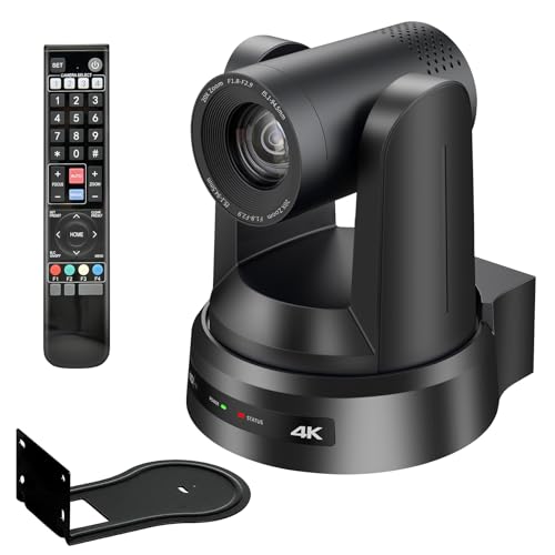 Image of PTZ Camera 4K,AI Auto Tracking USB3.0/3G-SDI/LAN HDMI PTZ Camera 20X Optical +16X Digital Zoom with PoE Live Streaming for Church Worship,OBS,Facebook,YouTube
