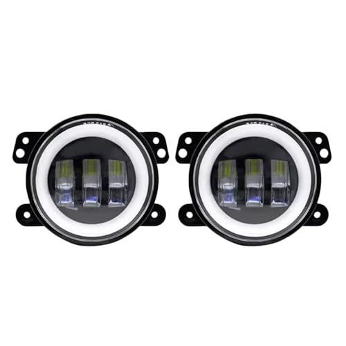 Feu antibrouillard LED Wrangler JK TJ longue portée phare halo blanc 4"