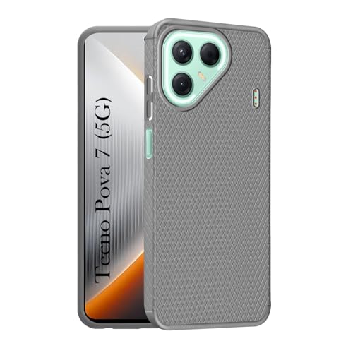 Image of Jkobi Back Cover Case for Tecno Pova 7 5G (Liquid Silicone | Side Grip | Camera Protection)
