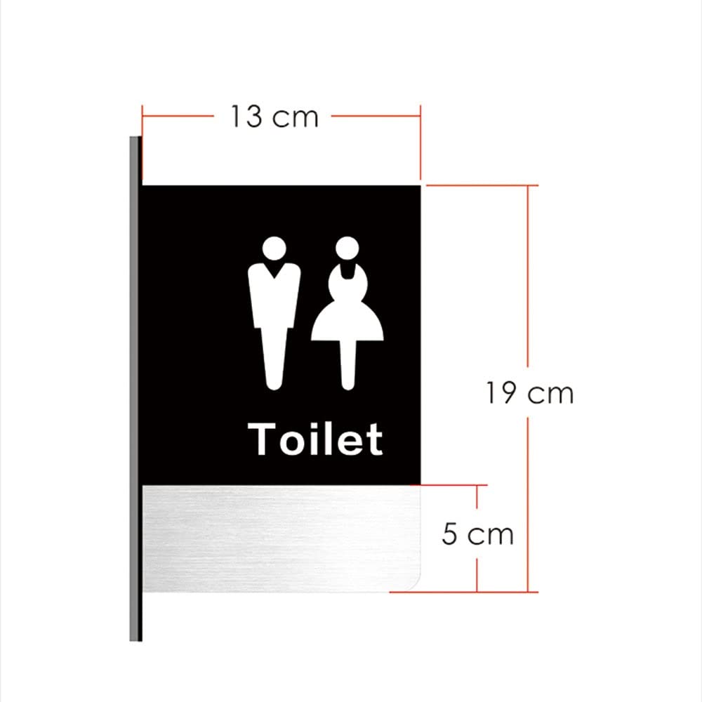 Tarjetas recordatorias de baño de Doble Cara para instalación en el Lado de Hombres y Mujeres, letreros de baño para Hombres y Mujeres adecuados para hoteles(Mujeres Amarillas