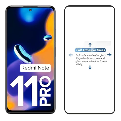 Image of HD Tempered Glass Screen Protector Compatible For Redmi Note 11 Pro, Note 11 Pro Plus With Edge To Edge Coverage And Easy Installation Kit