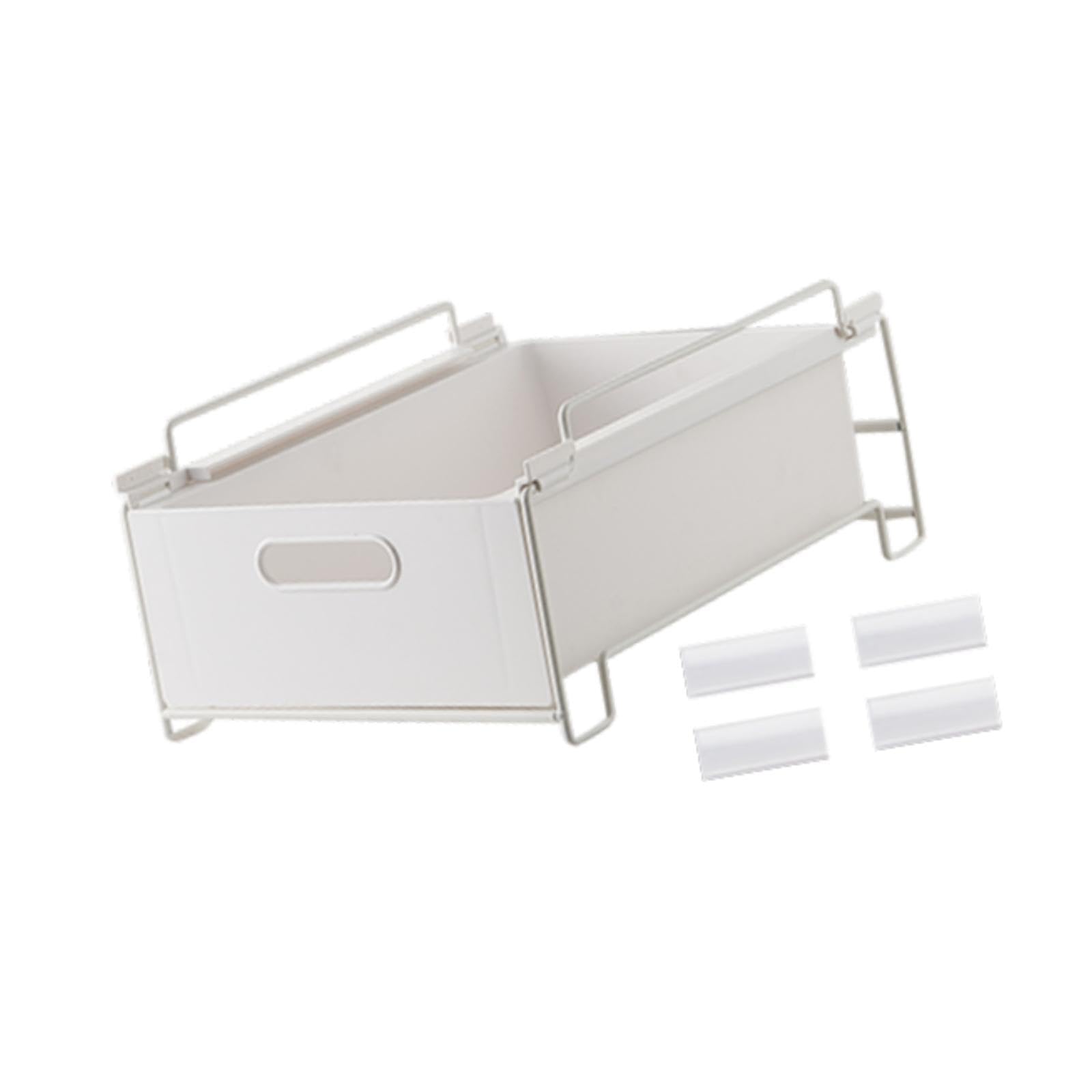 ALCXAZS Slide Out Drawer Storage Organizer Below Sink In, White, 35x25x16cm