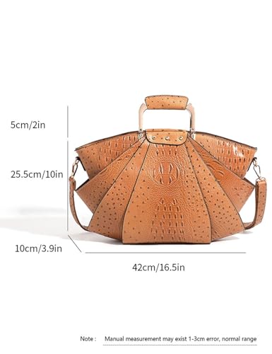Image of Bag Woman Large Capacity Leather Purse Fashion Designer Metal Top Handle Handbags Women Crossbody Large Bags for Women Tote