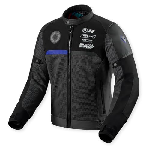 Veste de moto en cuir Revit Swiftblade L noire pour homme performante