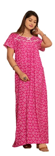 Image of Women's Cotton Solid Maxi Nighty