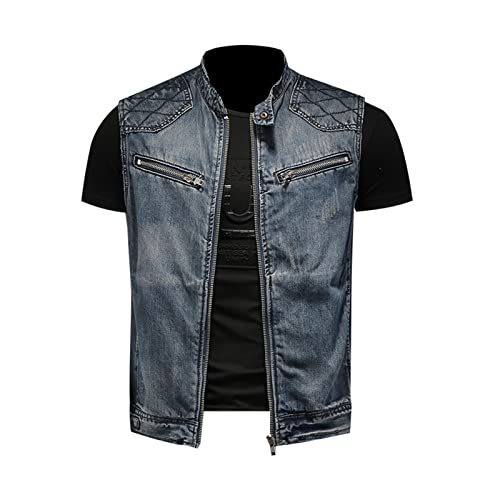 Gilet en denim personnalisé robuste et gilets d'extérieur homme
