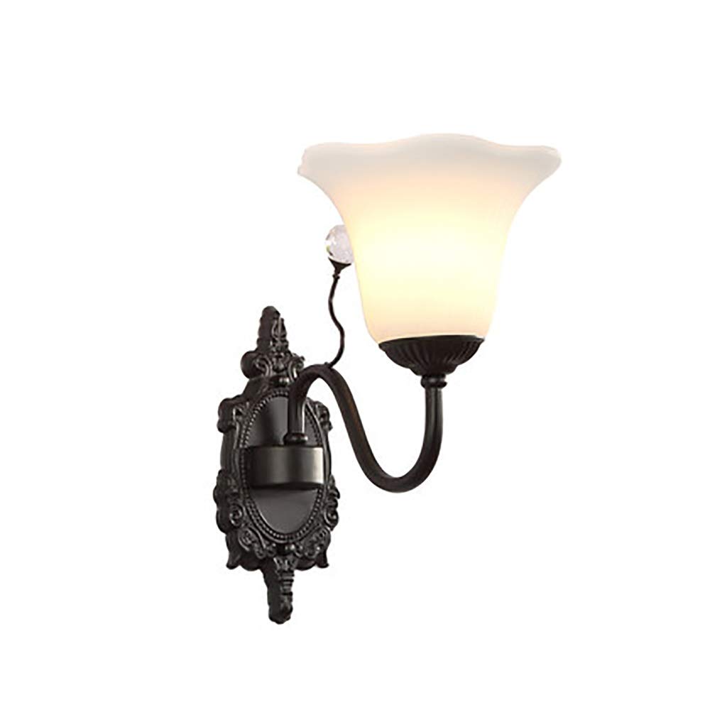 HynJGih Wall lamp Wrought Iron Bedroom Bedside lamp Nordic Living Room wall Creative Outdoor Aisle wall lamp(A)