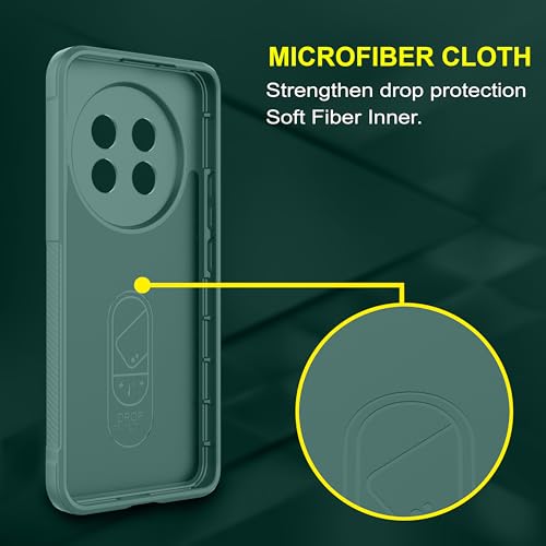 Image of Zapcase Back Case Cover for Realme 14 Pro Lite 5G | Compatible for Realme 14 Pro Lite 5G Back Cover | Liquid Silicon Magic Case with Camera Protection | Dark Green