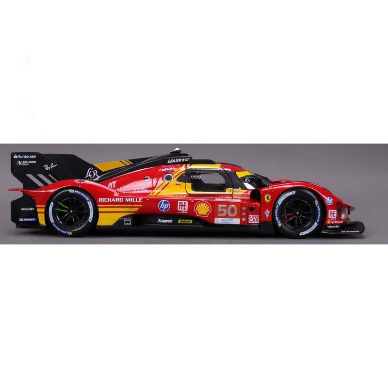 Bburago Ferrari 499P 24H Le Mans Champion 2024#50, 1:24 Scale Diecast Car, Detailed Replica of the Winner with Opening Doors - Image 2