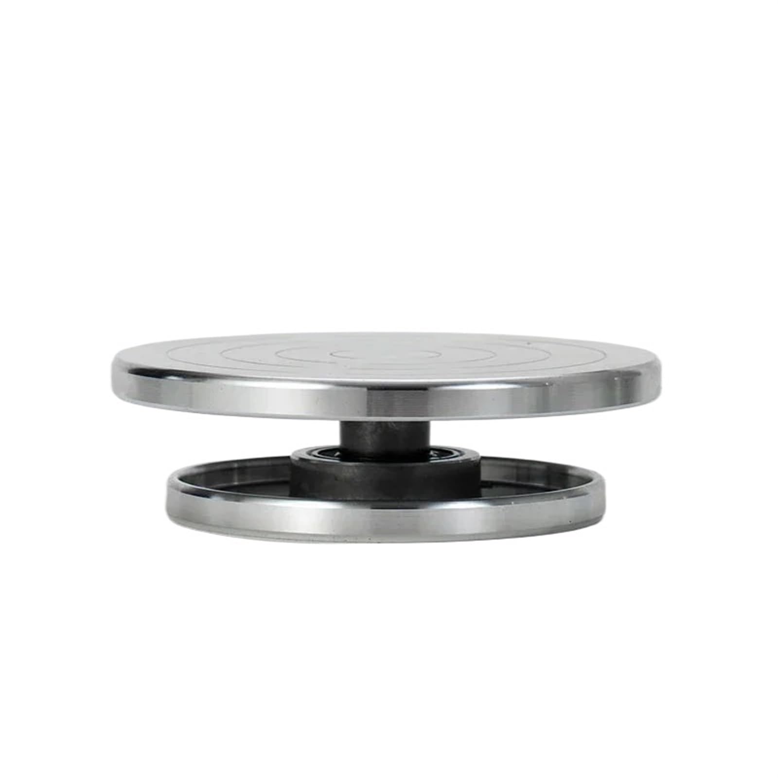 Plato giratorio para tartas Escultura de doble cara, plato giratorio, escultura arcilla, modelo hecho a mano, soporte for flores, for pasteles, aleación aluminio(15cm)