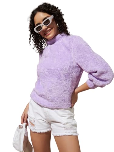 Image of THE DRY STATE Women's Fur Pull Over With High Neck