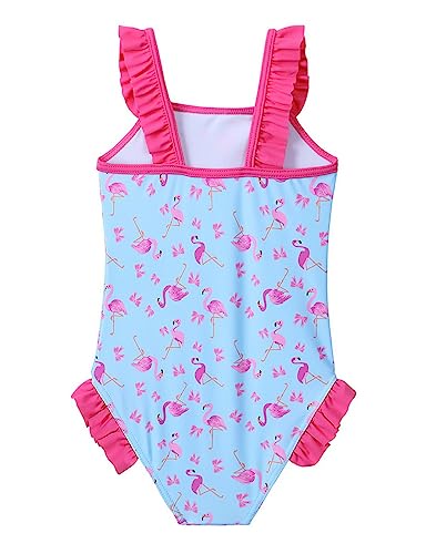 Image of XFGIRLS Baby /Toddler Girls Swimsuit Long Sleeve One-Piece Bathing Suit Rash Guard for Kids UPF 50+ Swimwear