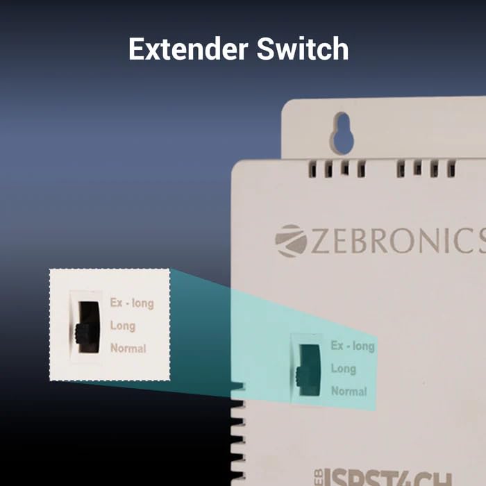 Image of ZEBRONICS 4 Channel CCTV Power Supply SMPS, 12V SMPS Adapter with LED Indicators, Overload, Over Voltage and Short Circuit Protection, for CCTV Camera, ISPST4CH