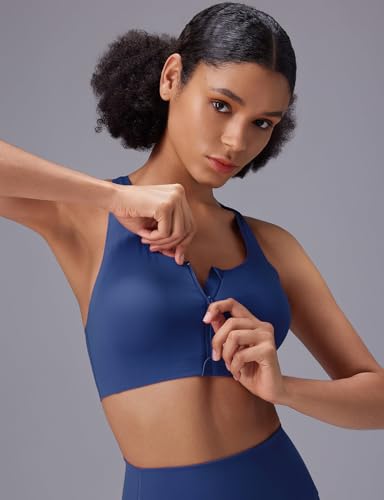 Image of baleaf Sweatleaf Adjustable Sports Bras for Women, Padded Racerback Yoga Bra, High Impact Molded Cup Workout Bra
