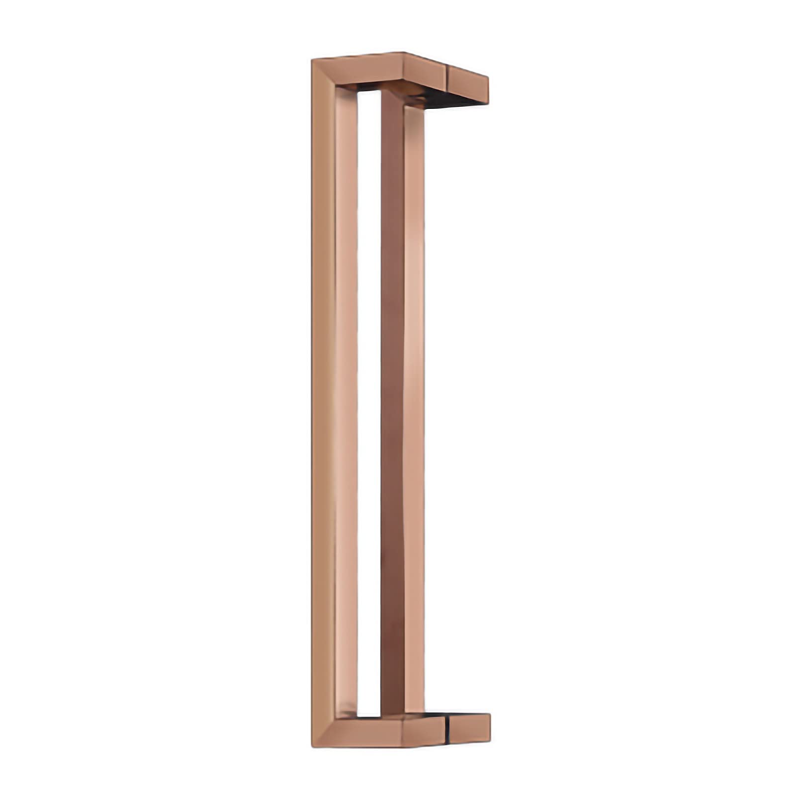 SaryEdge Square Barn Door Handle,Stainless Steel Double Sided Glass Sliding Door Handle Heavy Duty Bathroom Shower Sliding Door Handle,42.5/60/80/120cm Le,Rose Gold-23,Rose Gold-23.6in (60cm)