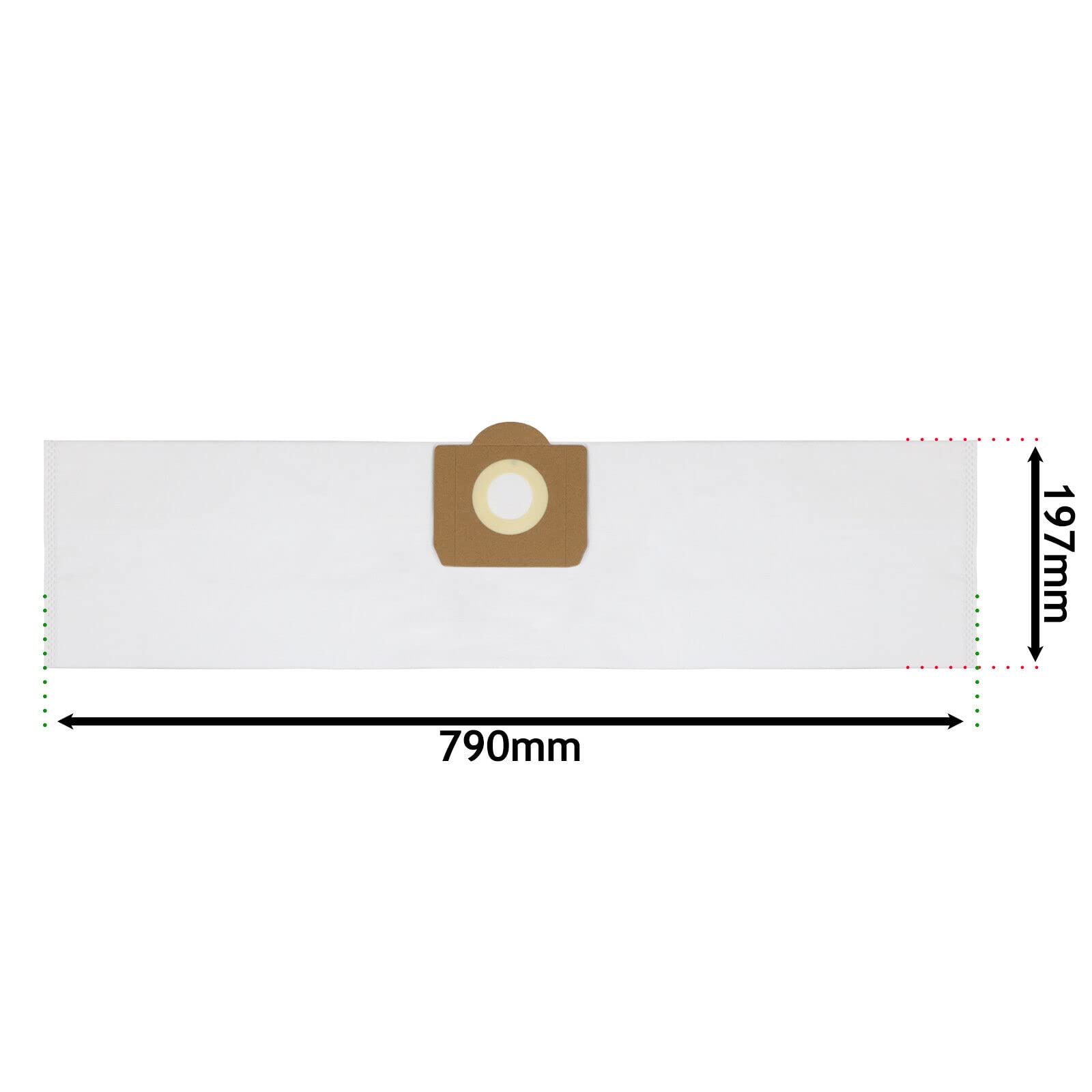 Spares2go 10 Sacchetti Per Aspirapolvere Hitachi QB35E + 10 Deodoranti - Sacchi Resistenti Da 30L, Compatibili