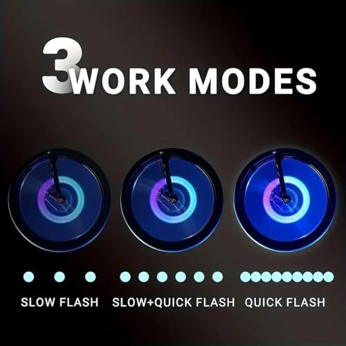 Image of Cycle Wheel Lights Spoke Lights with Batteries Include, Sensor for Car, Motorcycles, Bike & Cycle,Kid Cycle Light Accessories for Boy Girl with 3 Lighting Modes, Led Light for Gear Cycle (4)