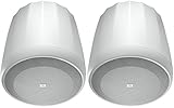 JBL Professional C67HC/T-WH 6.5-Inch Narrow 75° Coverage High Ceiling Hanging Pendant Speaker, White, Sold as Pair