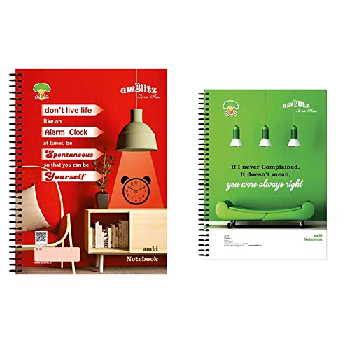 Image of amblitz Spiral Notebook - A4-500 Pages - Unruled MEGA Spiral Notebook - 600 Pages - Single Line Ruled- 22 * 28.5cm
