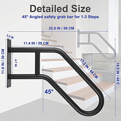 Rambarde en U pour escalier d'entrée : sécurisez vos marches de garage et jardin facilement - 7