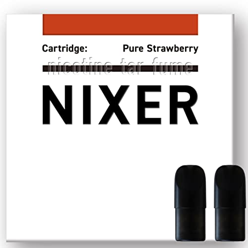 NIXER(ニクサー) 電子タバコ用 フレーバー カートリッジ ピュアストロベリー 2個入り Pure Strawberry ニコチン0 タール0