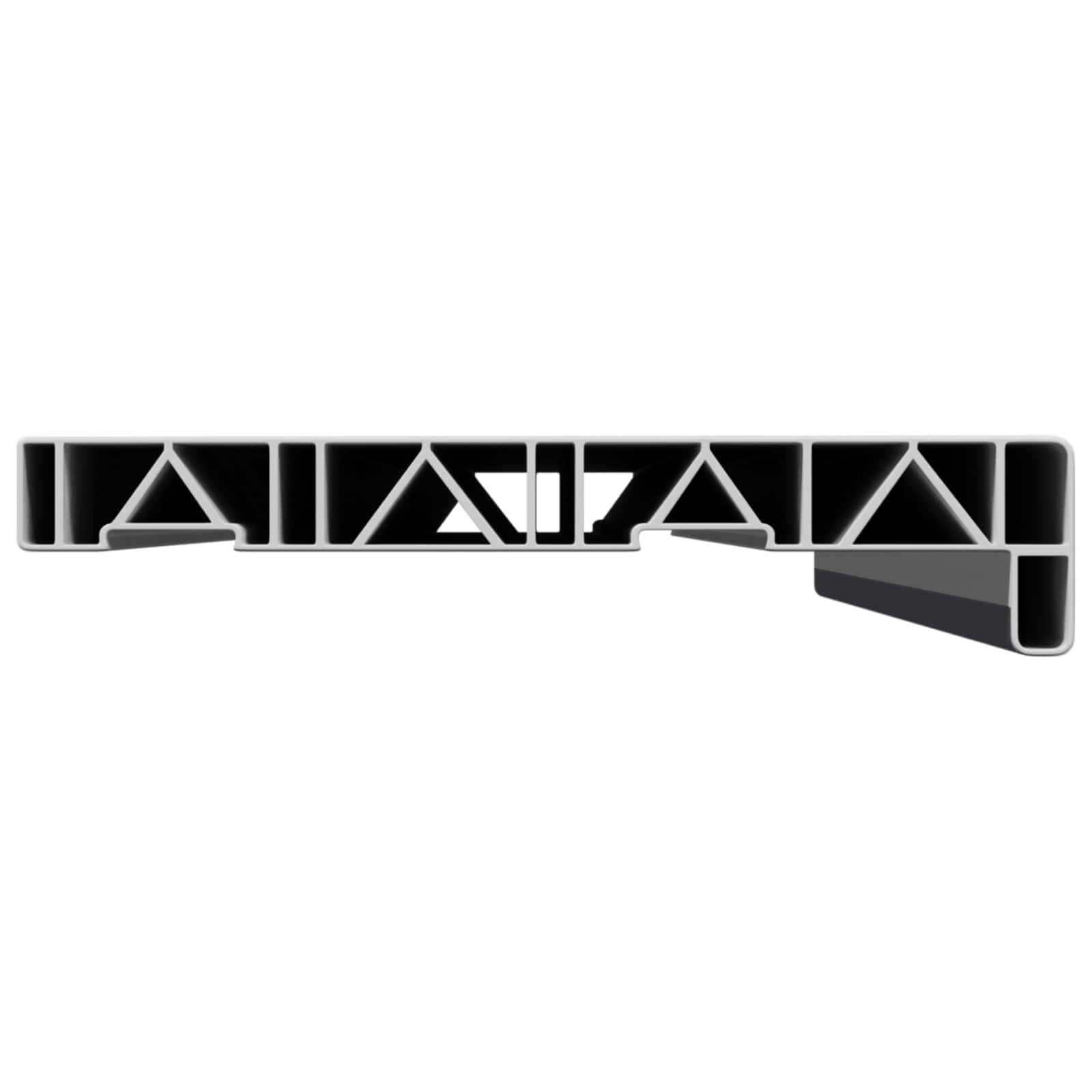 Parapet antracytowy z rysunkiem słojów drewna, 100 x 25 x 4,5 cm, PCW, do użytku wewnątrz i na zewnątrz, wodoodporny, łatwy do czyszczenia, łatwy montaż, wszechstronna dekoracja, trwała
