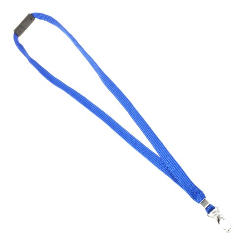 CKB LTDu00ae 50x Breakaway Blue Premium Safety Lanyard Neck Strap Swivel Metal Clip For ID Card Holder - Pull Quick Release Design