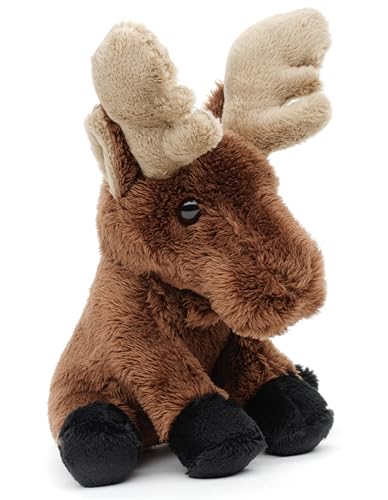 Uni-Toys - Elch Plushie, sitzend - 17 cm (Höhe) - Plüsch-Hirsch - Plüschtier, Kuscheltier