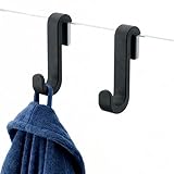 DUE GANCI PER PIÙ ORDINE: Il set include due ganci, così puoi appendere più cose e tenere la zona doccia organizzata e senza ingombro. Ideale come porta accappatoio da bagno per asciugamani e accappatoi.