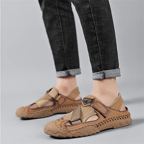 Men Shoes Casual Shoes Hiking Handmade Sandals Lightweight Non-Slip Driving Flats Climbing Outdoor Shoes Beach(38)4