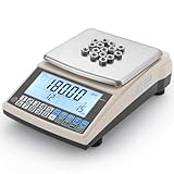 Lab Scale 5000gx0.01g High Precision Lab Gram Counting Scale with RS232 Port & Calibration Weight & Battery, Lab Analytical Balance Scientific Electronic Scale for Kitchen, Jewelry, Gold, Industrial