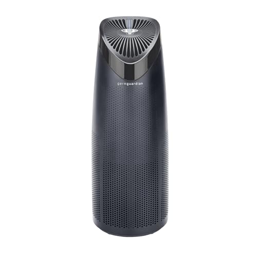 GermGuardian Air Purifier with HEPA Filter, Removes 99.97% of Pollutants, Covers Large Room up to 750 Sq. Foot Room in 1 Hr, UV-C Light Helps Reduce Germs, Zero Ozone Verified, 22", Black, AC4625BDLX