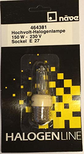 Preisvergleich Produktbild Näve Hochvolt Halogen Halogenlampe E27 150W 150 Watt klar 230V 464381