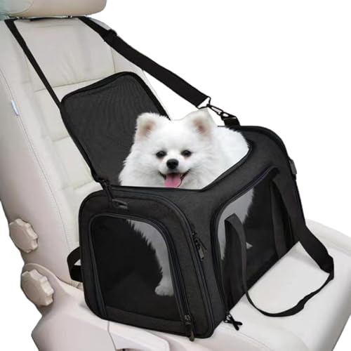 Bolso Transportador para Mascotas - Cómodo Plegable Portátil de Transporte Mascotas | De Hombro De Seguridad para Viajes con Gatos - Camping Caminatas Vacaciones Fiestas y Viajes por Carretera