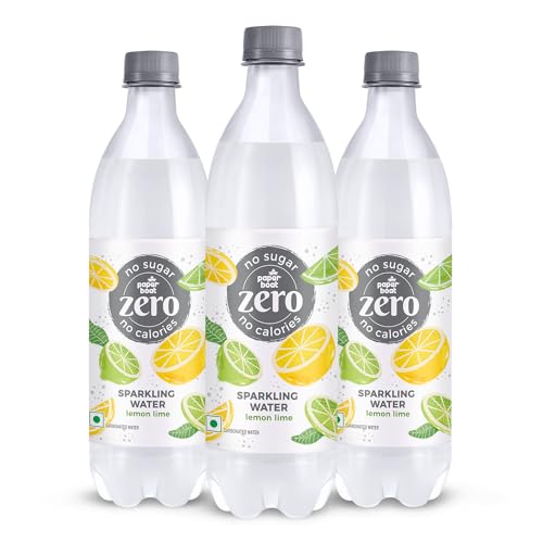 Paper Boat Zero Lemon Lime Sparkling (Fizzy) Water – Pack of 3, 600 ml Each | Zero Calories, Zero Sugar Drink | Sugar Free | Flavoured Carbonated Water | No Aspartame