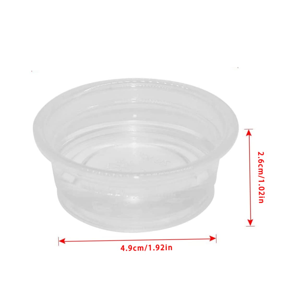 Ciotole per rettili 100 pezzi trasparenti per cibo per gechi Ciotole per rettili in plastica Ciotole per cibo per gechi Contenitori per acqua per gechi crestati Lucertole Piccoli animali domestici