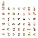 BulbaCraft Fox Stickers for Water Bottle and Laptop - Fox Party Favors & Decorations, Waterproof Vinyl Decals, Cute Animal and Wildlife Stickers, Gifts for Women & Men