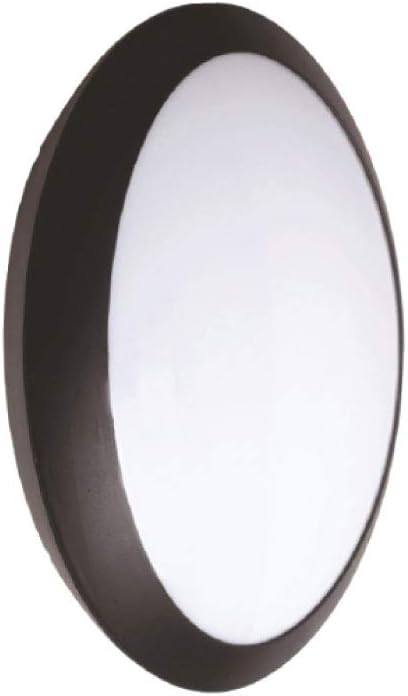 Danube Home Milano 12W Led Wall Bracket Light Full Oval Ip-65, White/Black